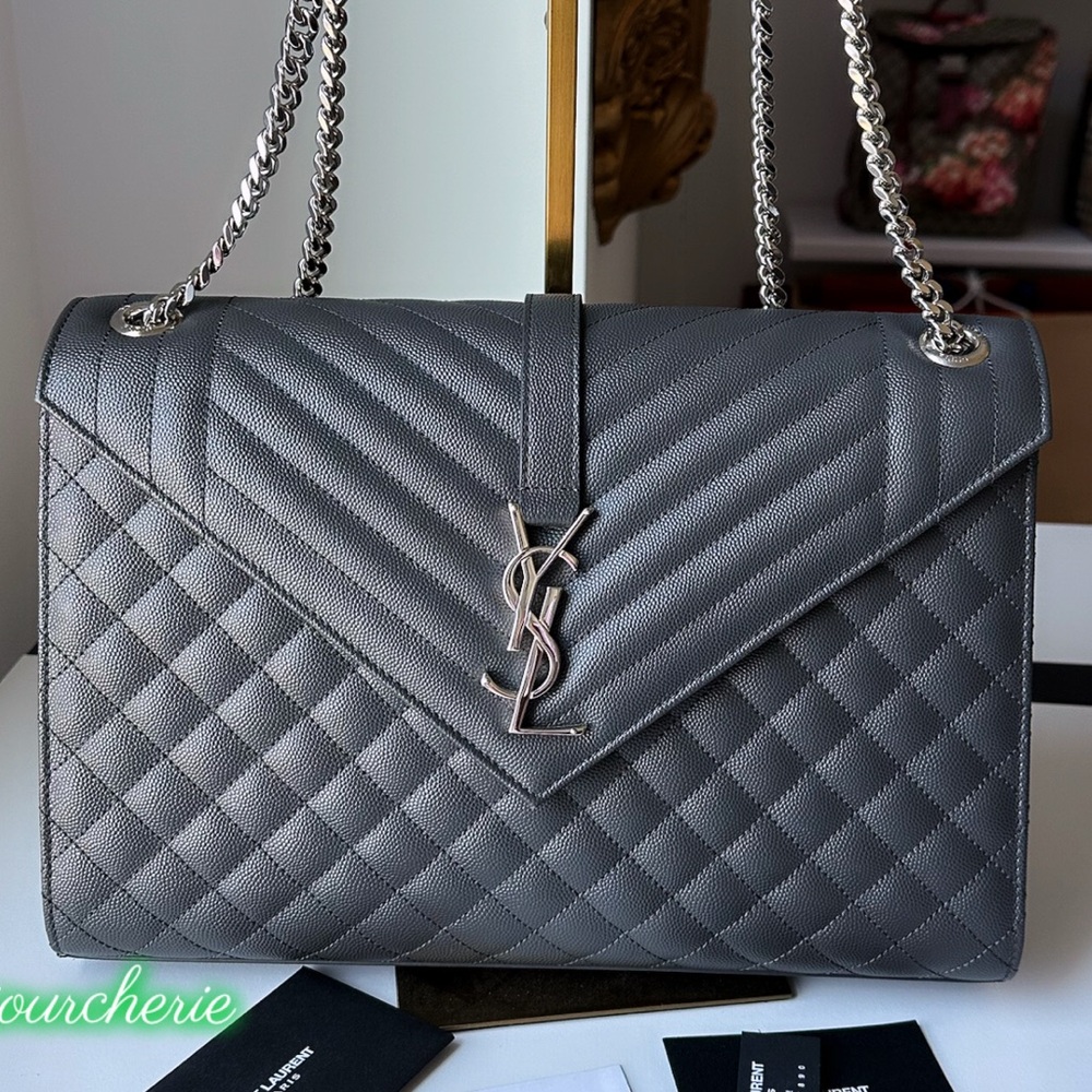Authentic Saint Laurent large envelope bag - Picture 13 of 16
